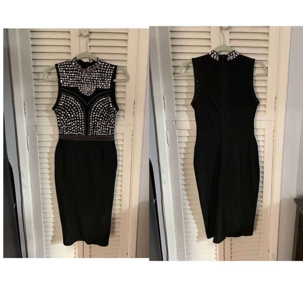 Black Studded Fashionova Dress